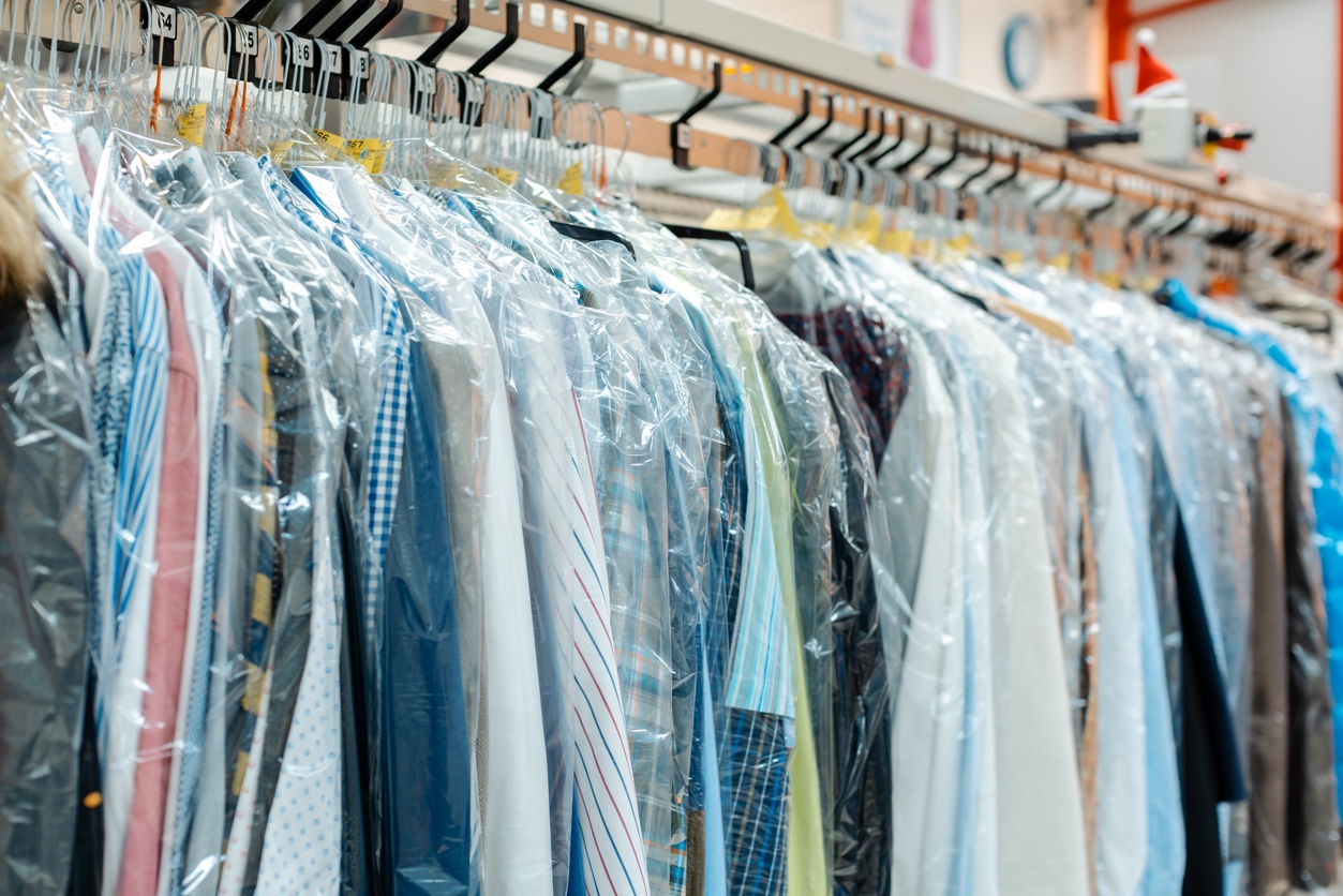dry cleaning clothes rack